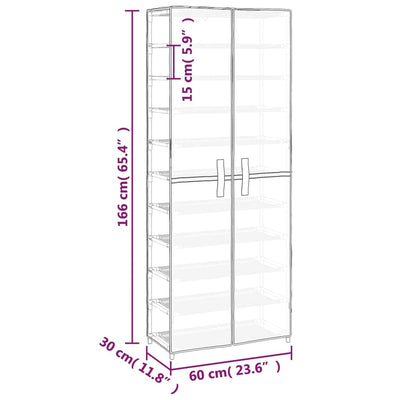 Shoe Rack Non-Woven Fabric & Steel Light Weight Medium Height